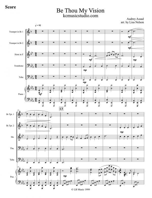 Be Thou My Vision (Brass Quintet)
