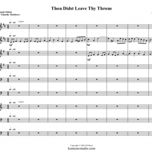 Thou Dist Leave Thy Throne (Brass Ensemble)