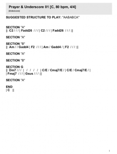 Chord Charts for Guitar/Keys