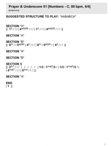 Number Charts for Nashville Studio Musicians