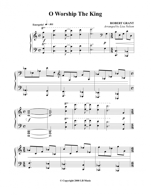 O Worship The King (Piano Solo)