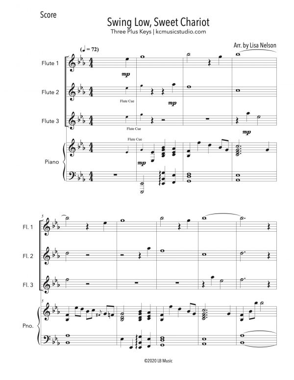 Swing Low - Flute Trio (Three Plus Keys)
