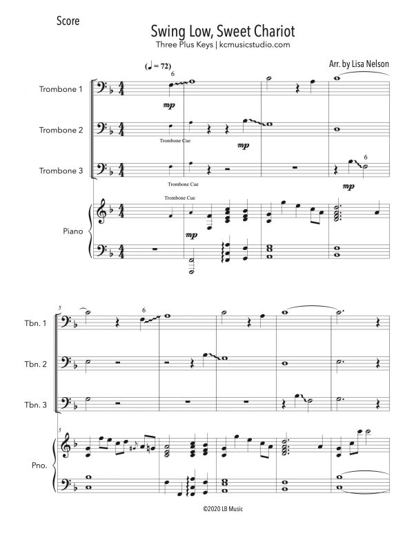 Swing Low - Trombone Trio (Three Plus Keys)