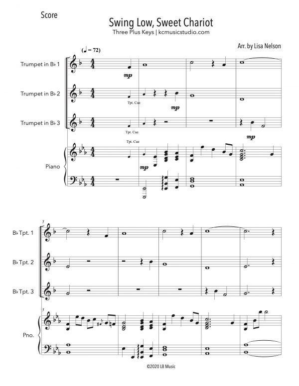 Swing Low - Trumpet Trio (Three Plus Keys)