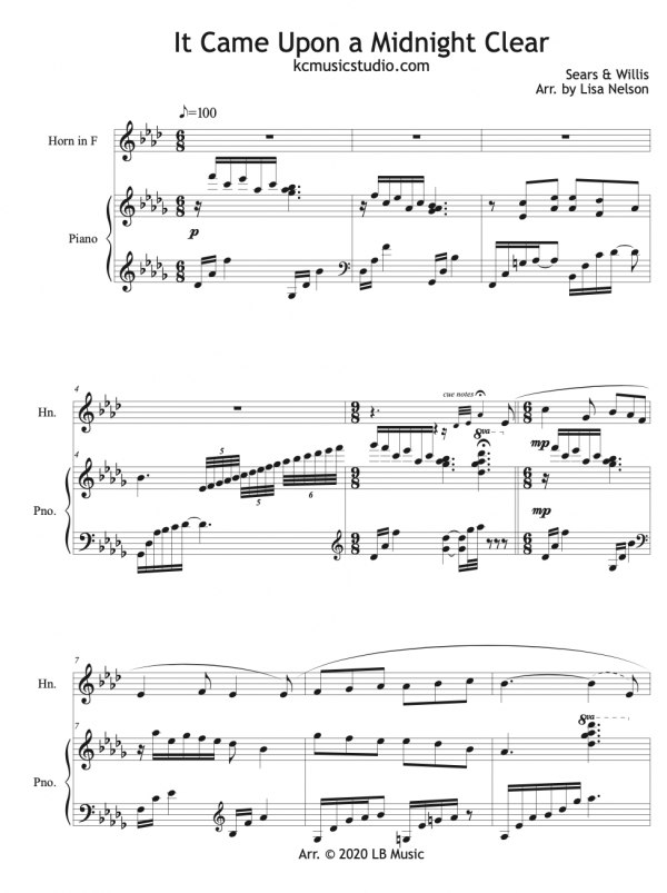 It Came Upon a Midnight Clear - Horn Solo