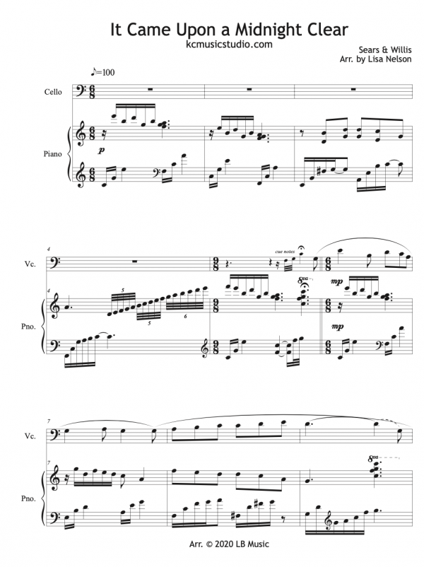 It Came Upon a Midnight Clear - Cello