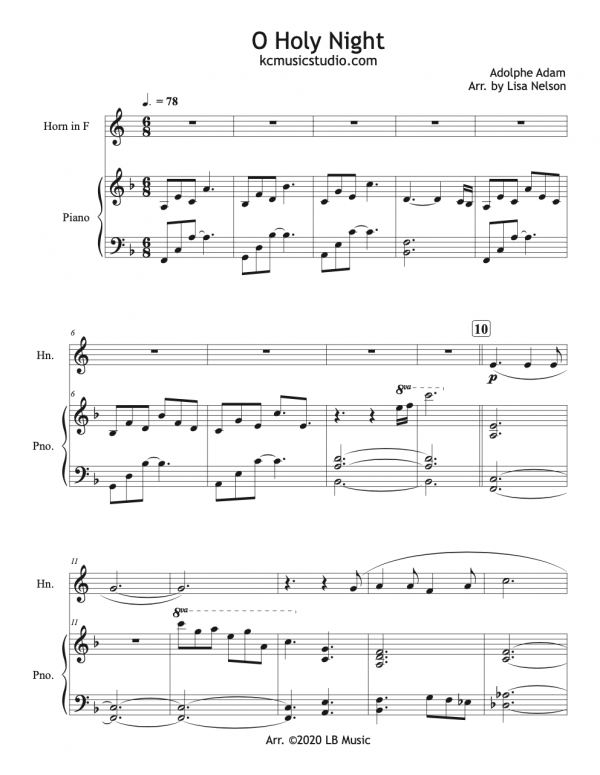 O Holy Night - Horn
