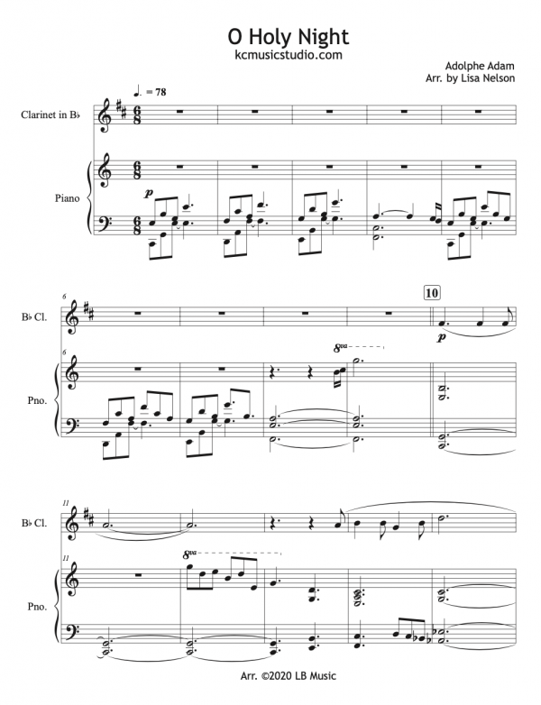 O Holy Night - Clarinet