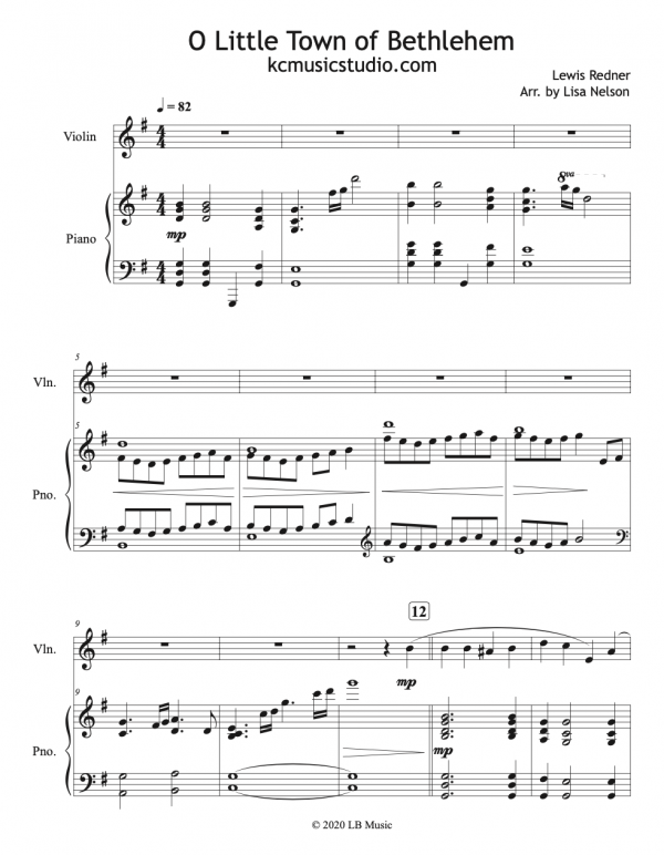 O Little Town - Violin