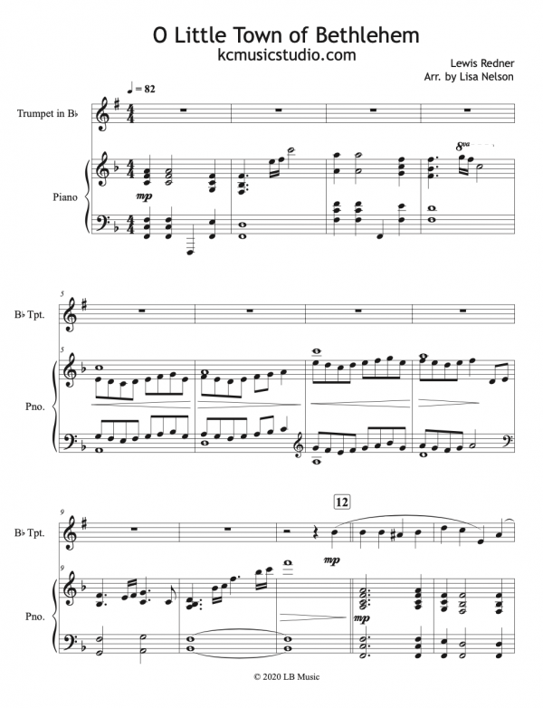 O Little Town - Trumpet