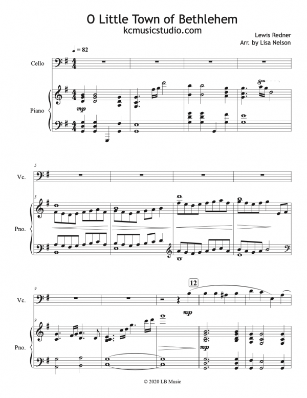 O Little Town - Cello